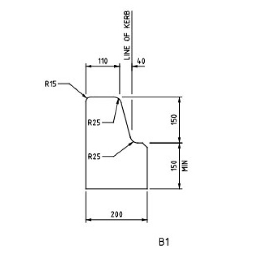 Bescon Kerb Tool B1 Diagram