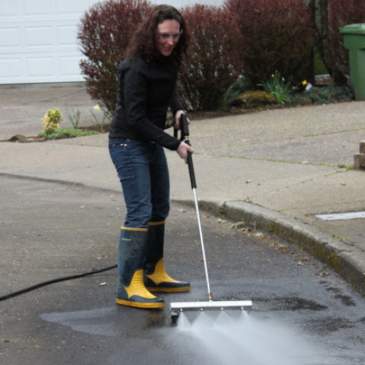 Water Broom In Action