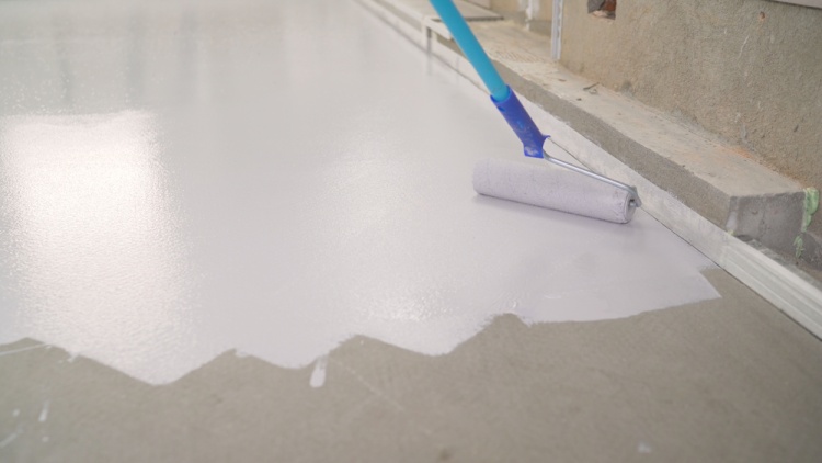 Applying Painting On Concrete Surface