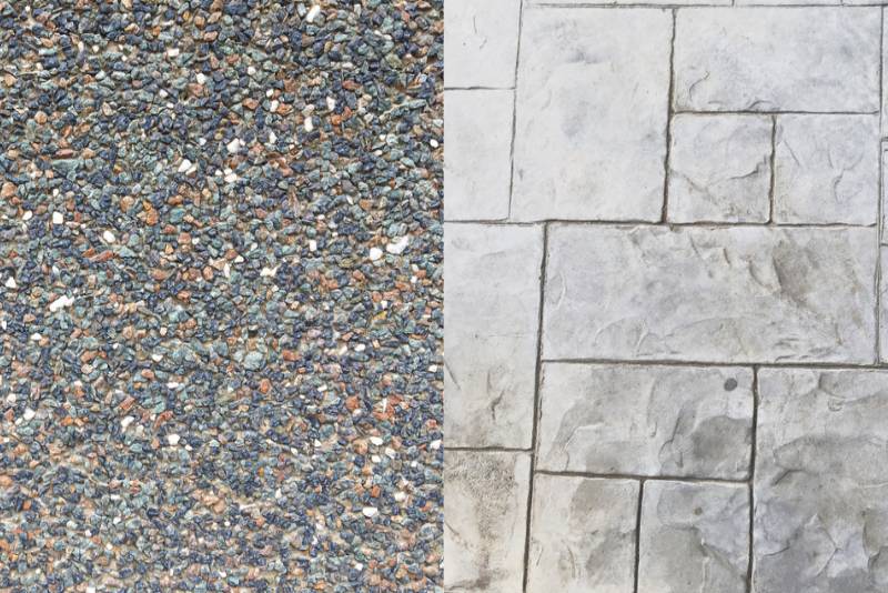 Exposed Aggregate Vs. Stamped Concrete